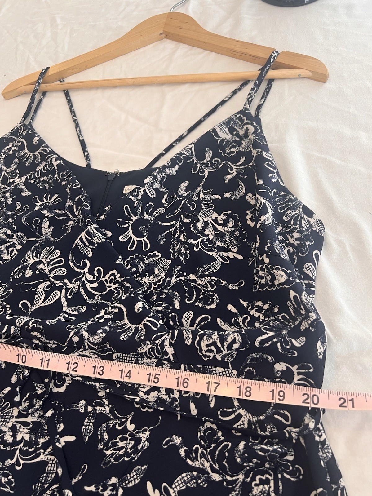 Plus Size 20W Navy Floral Maxi Dress Sleeveless Empire Waist Boho Summer Lined