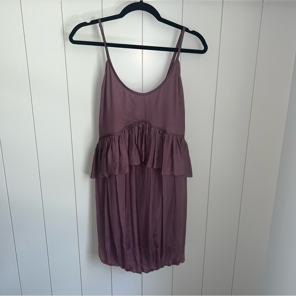 Stella McCartney Silk Chiffon bubble slip dress in Iris
