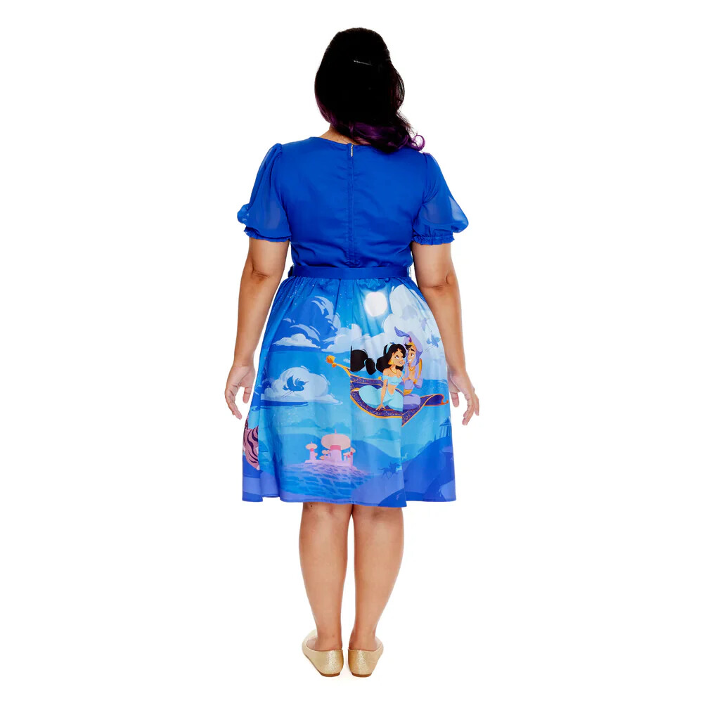 Loungefly Disney SS Aladdin Magic Carpet Ride “Allison” Dress M-Medium
