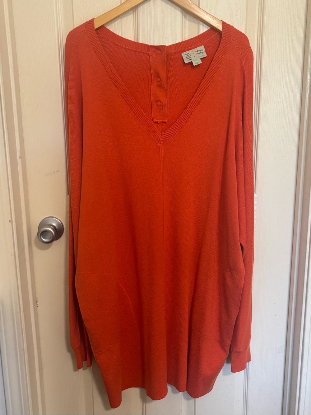 Anthropologie Saturday Sunday Oversized Sweater Dress Orange Rust Knit Tunic