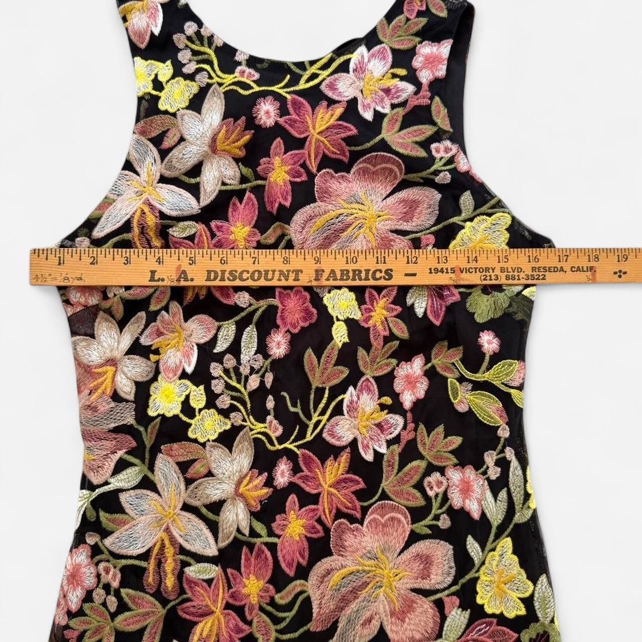 Sam Edelman Women’s Black Embroidered Floral Dress Size 4 NWT