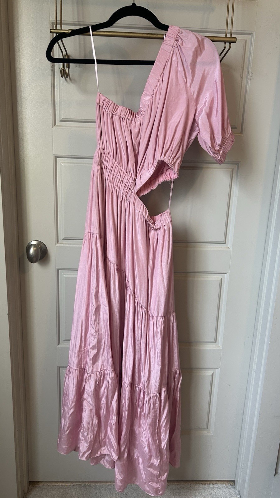 Moon River One-Shoulder Cutout Tiered Dress size XS