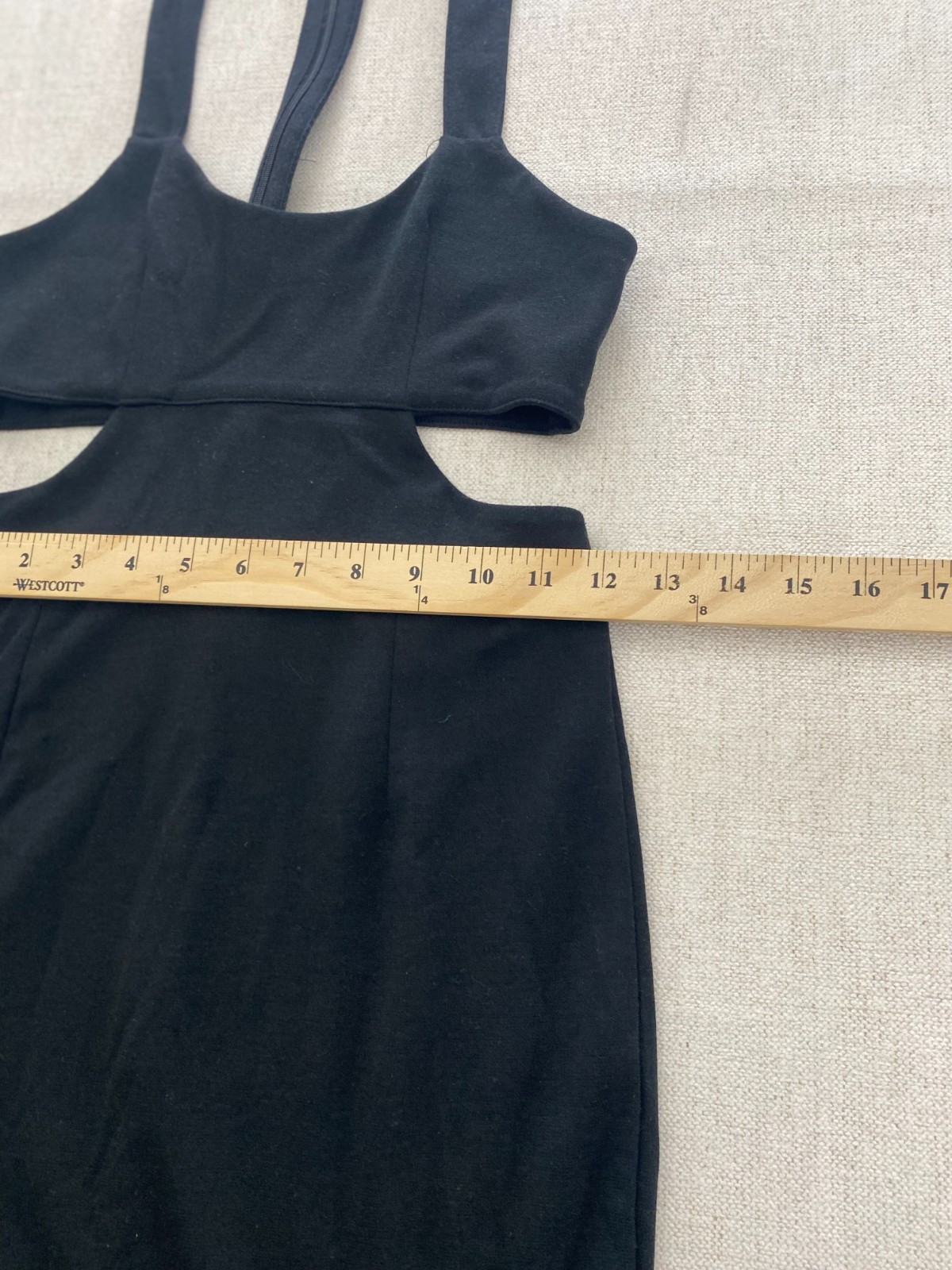 Dress Womens Small Black Cutout Bodycon Halter Neck Back Zipper Closure
