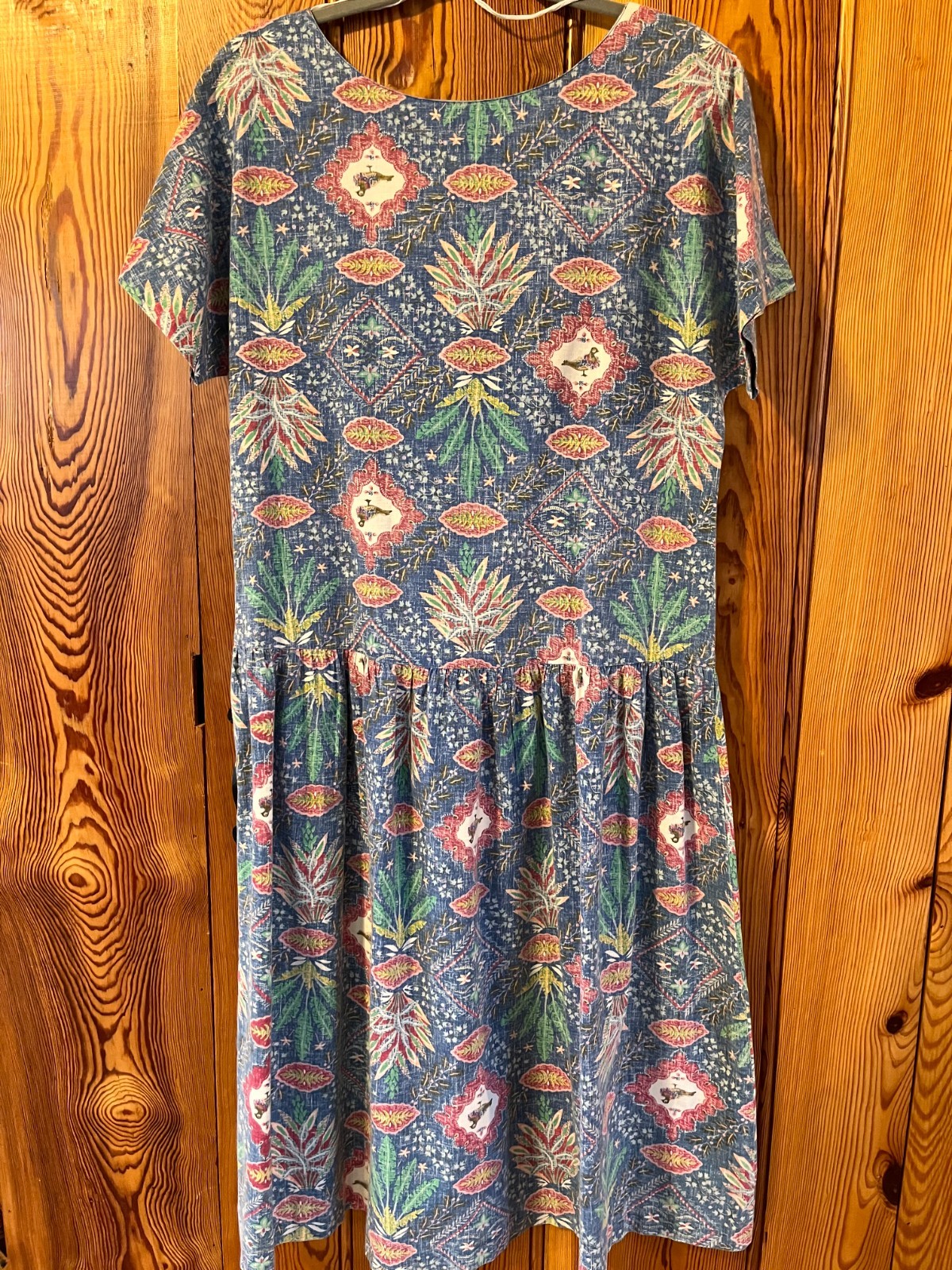 Vintage Reyn Spooner Women’s Reverse Print Christmas 1990 Hawaiian Dress/Muumuu