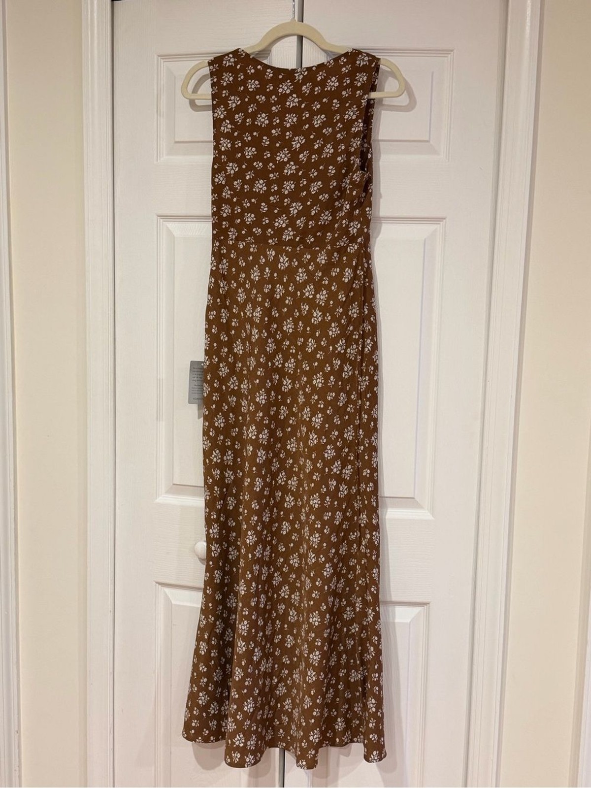 Petal and pup Brown Floral Tie-Front Maxi Dress