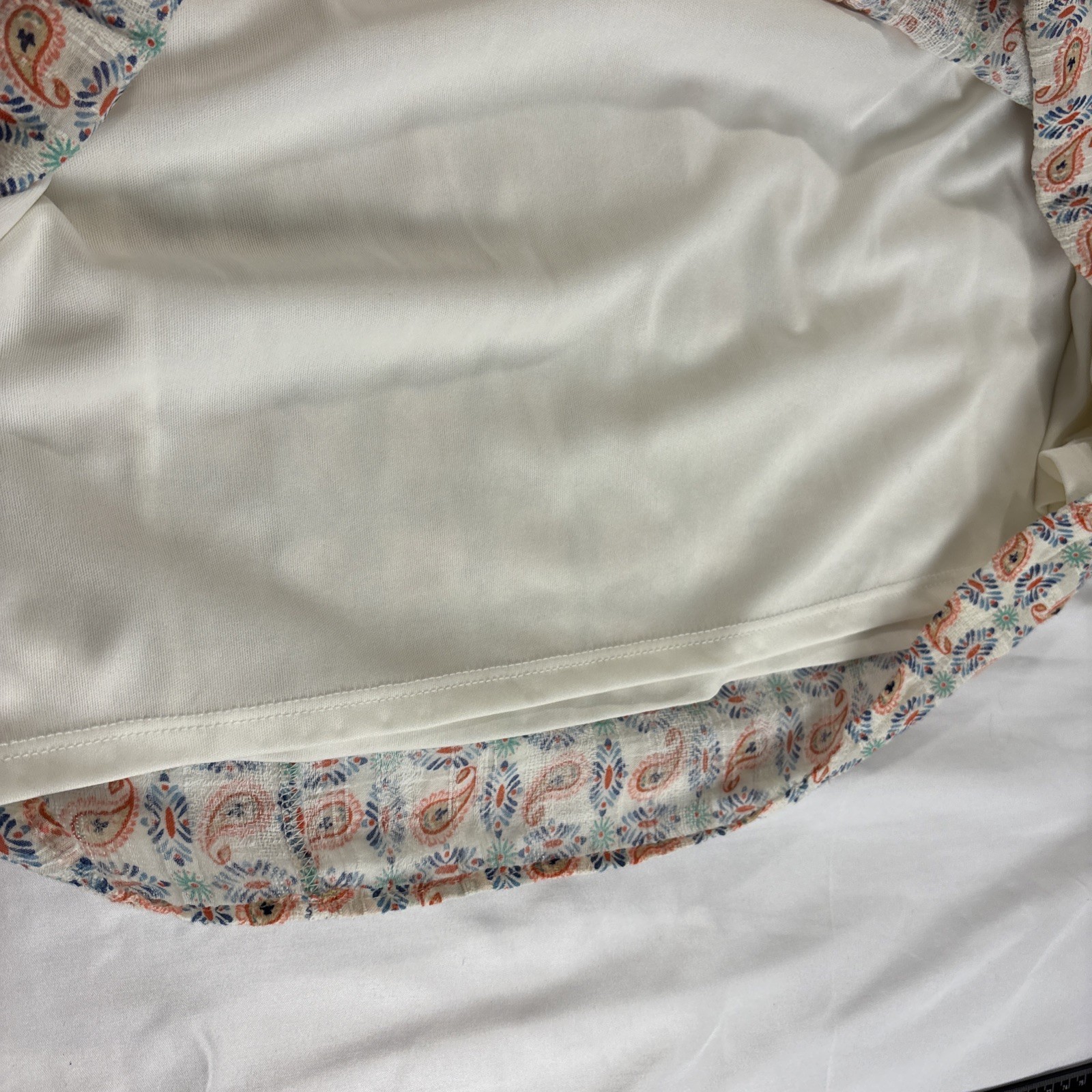 ALTAR’D STATE SUNDRESS WHITE ORANGE BLUE SPAGHETTI STRAPS SZ MEDIUM
