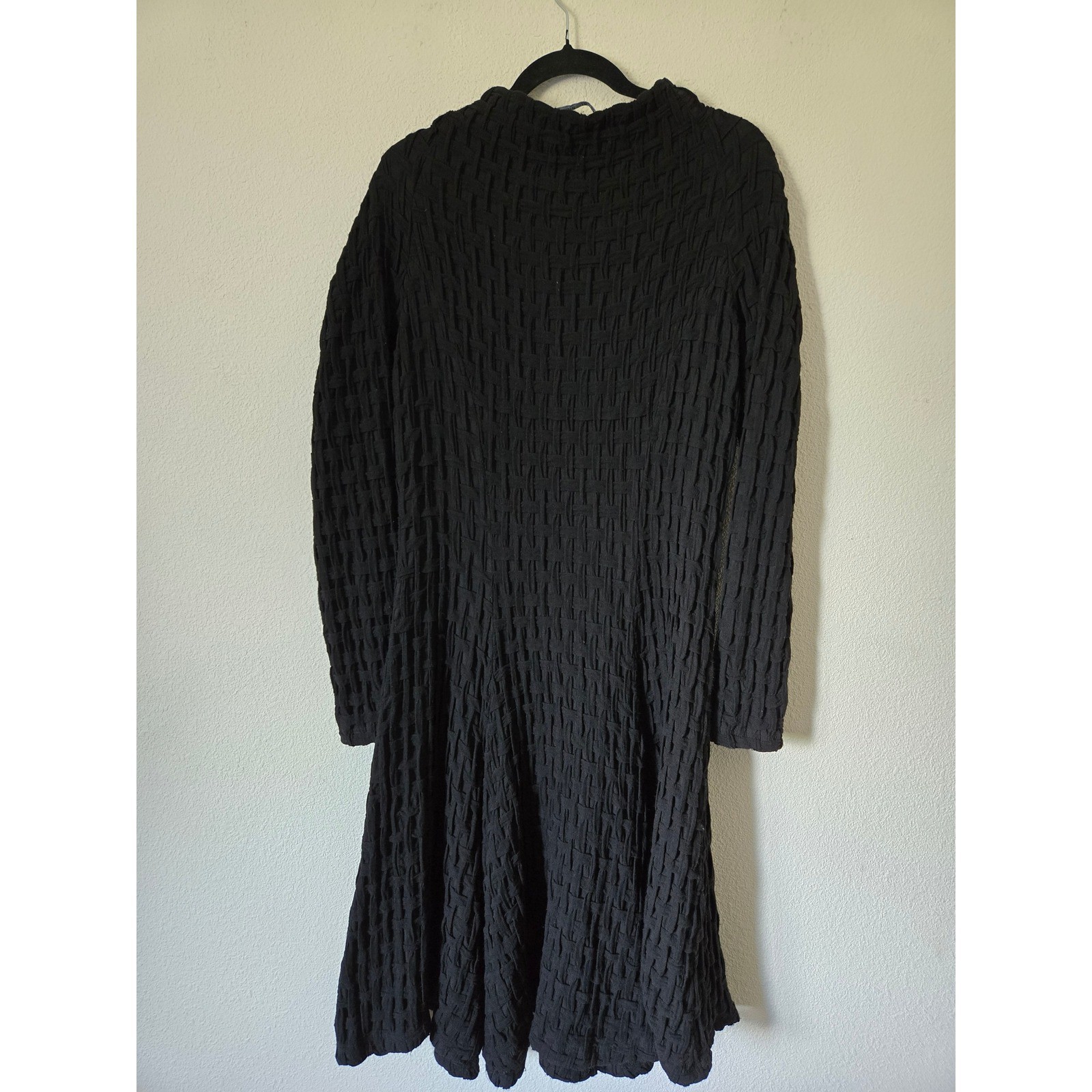 Rostfrei Anett Rostel Black Textured Dress Avant Garde Art To Wear Lagenlook