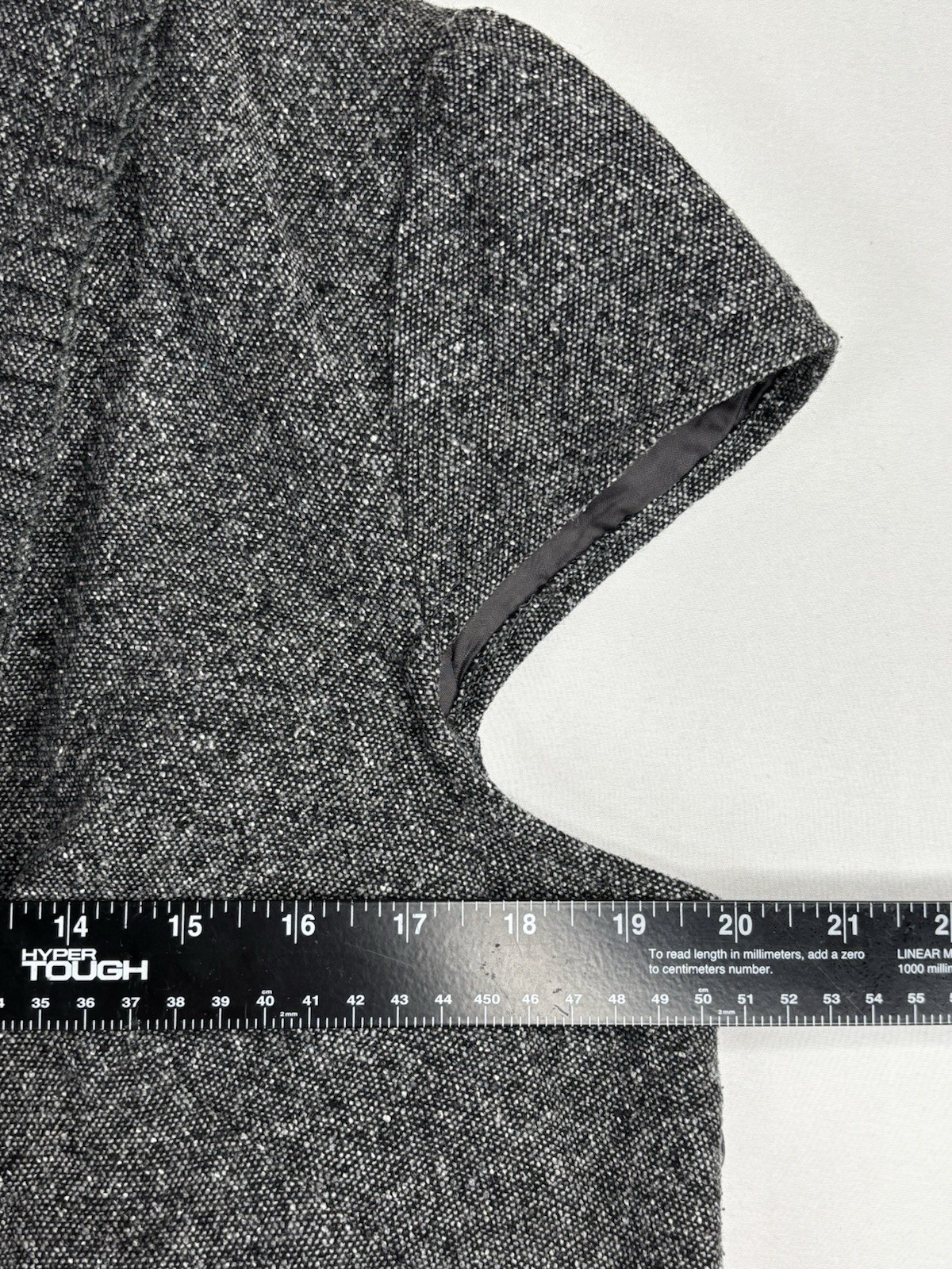 Ann Taylor LOFT Gray Wool Blend Sweater Dress Womens Size 12 Ruffle Collar