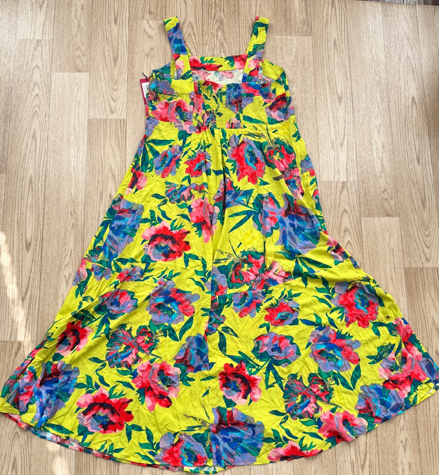 NWT Vince Camuto Floral Maxi Tiered Dress with Smocked Back, Size 1X