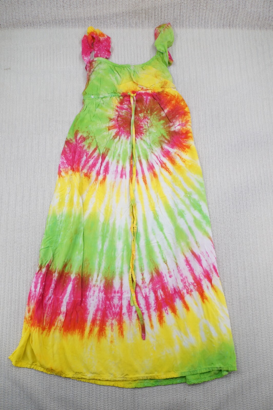 The Happy Shak Dress Womens Small Tie Dye Bathing Suit Coverup Beach Green Pink