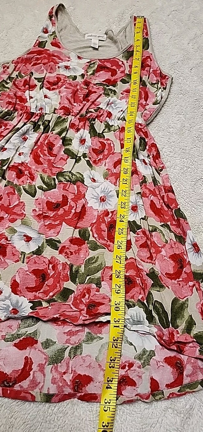 •Ambiance Apparel Junior’s Sleeveless Floral A-Line Short Dress Large Multicolor