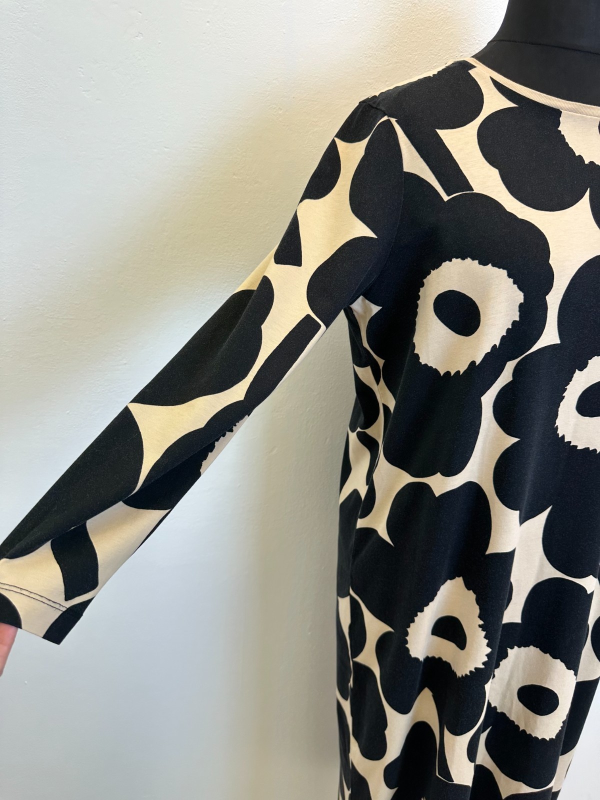 Marimekko Maksiimi Uniko A-line Cotton Jersey Big Poppies Size L Maxi Dress