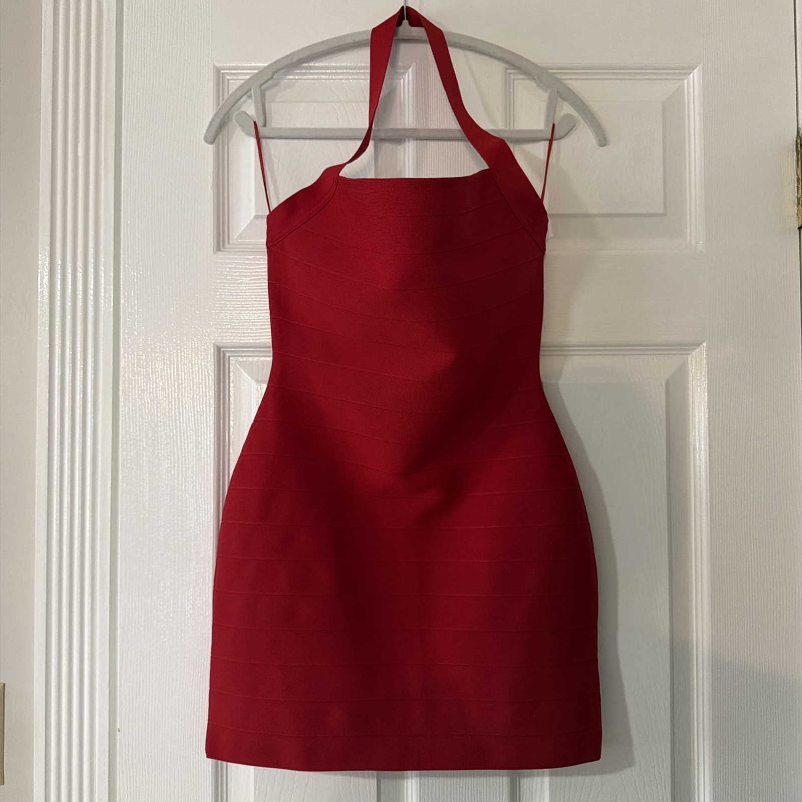 I.AM.GIA AIDEN BANDAGE MINI DRESS RED M