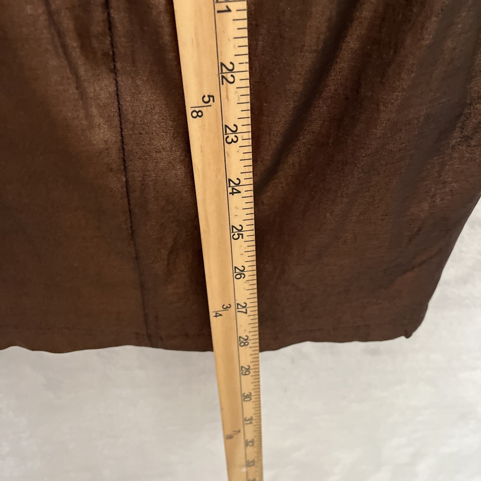 Jessica Mcclintock Womans Mini Dress Brown Solid 2 Polyester Blend Ruched Zip