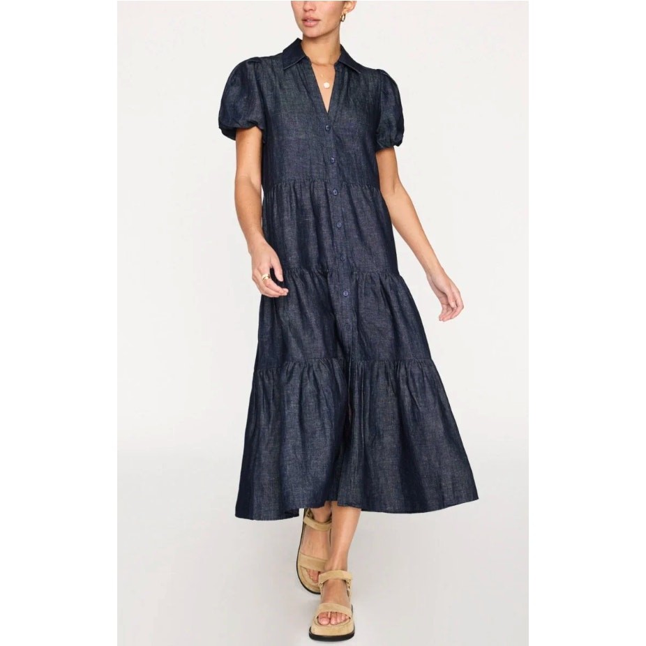 Brochu Walker The Havana Indigo Denim Dress size L large
