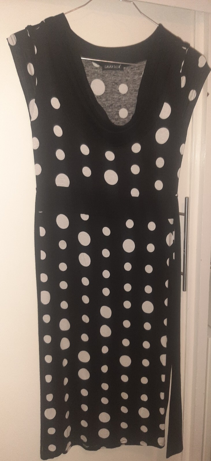 Polka Dot Casual Office Dress Size 36