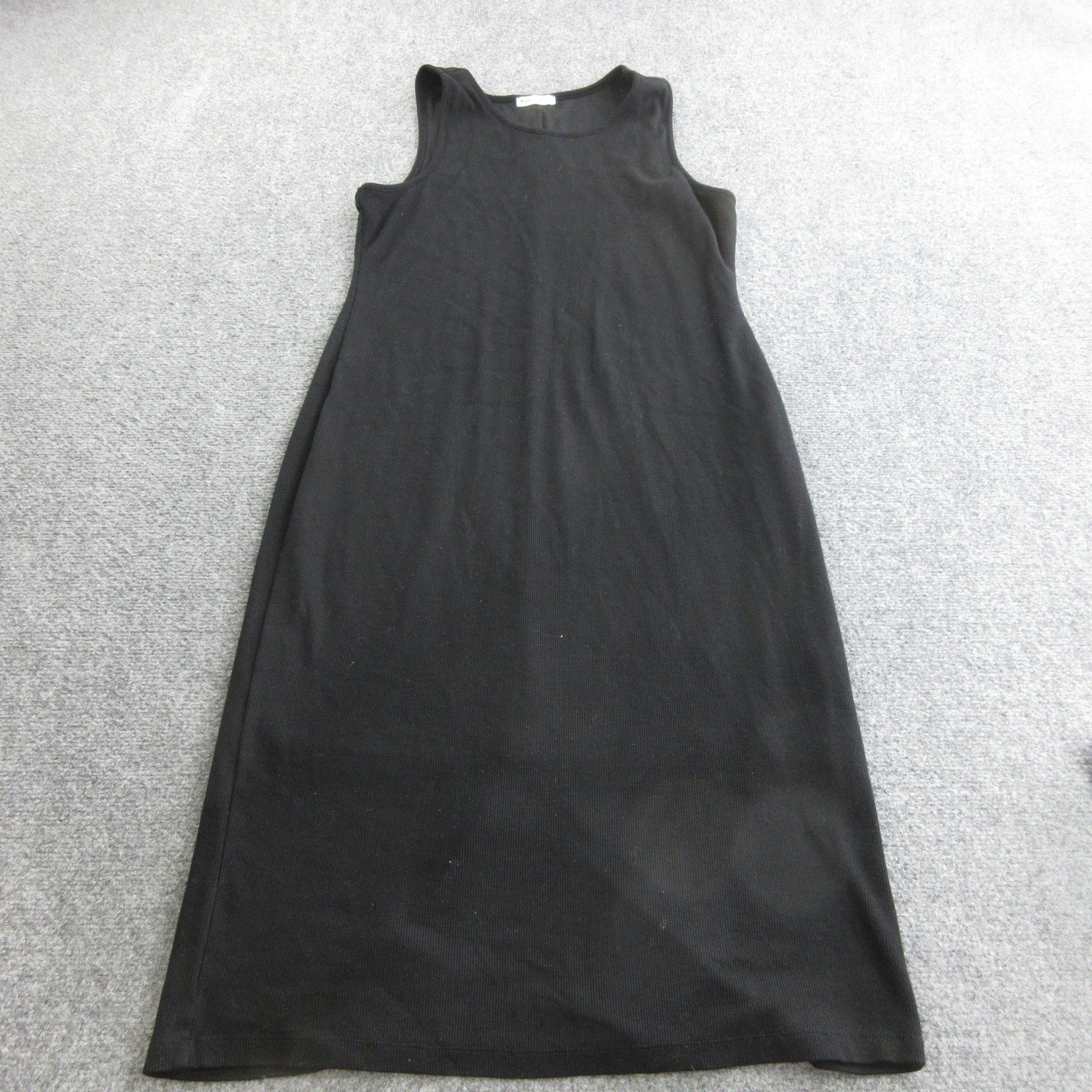 Marine Layer Dress Womens L Black Lyocell Modal Knit Tank Scoop Neck Midi