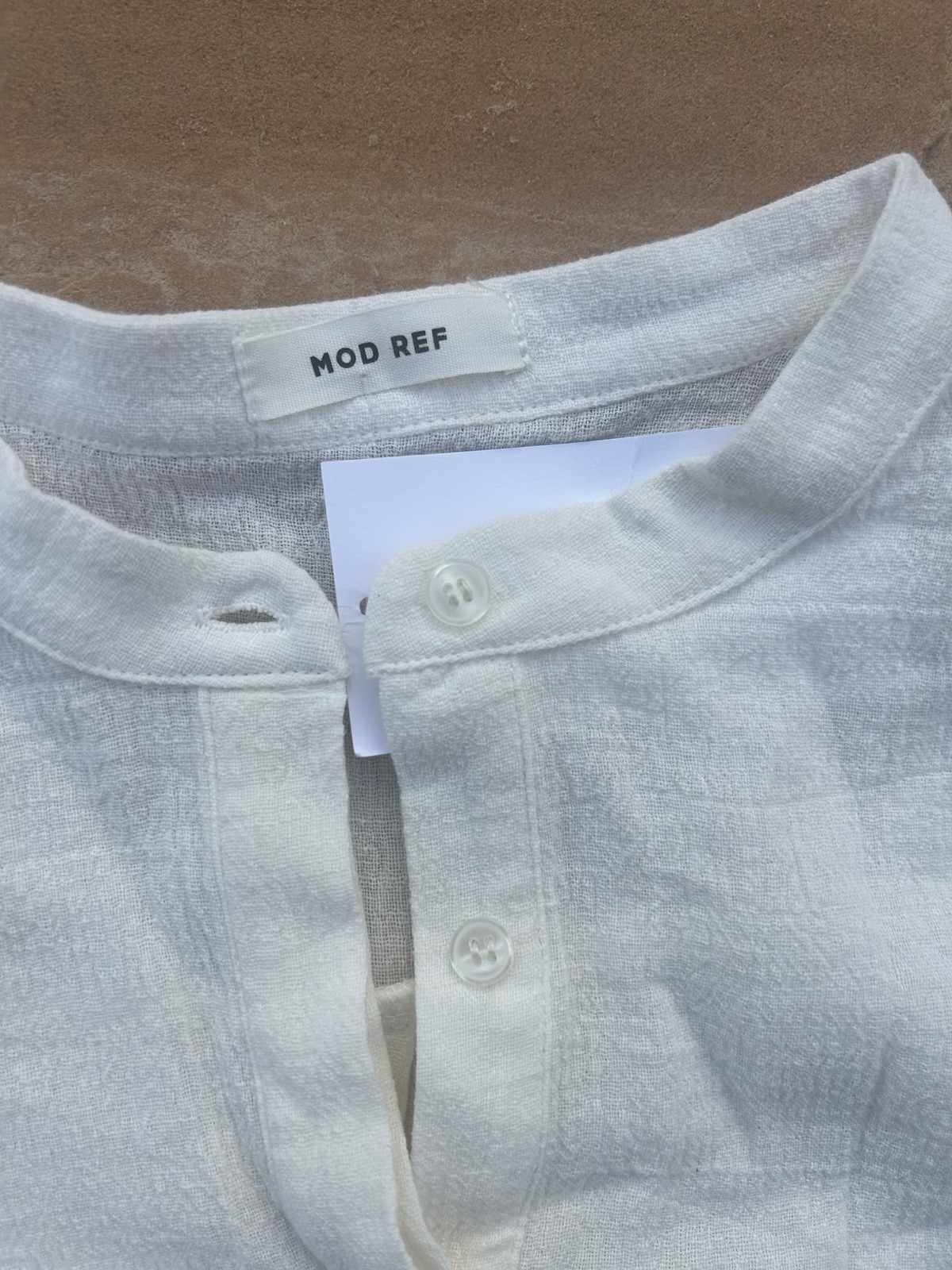 Mod Ref Womens Medium Dress Ivory Navy Stripe Short Sleeve Pullover NWT