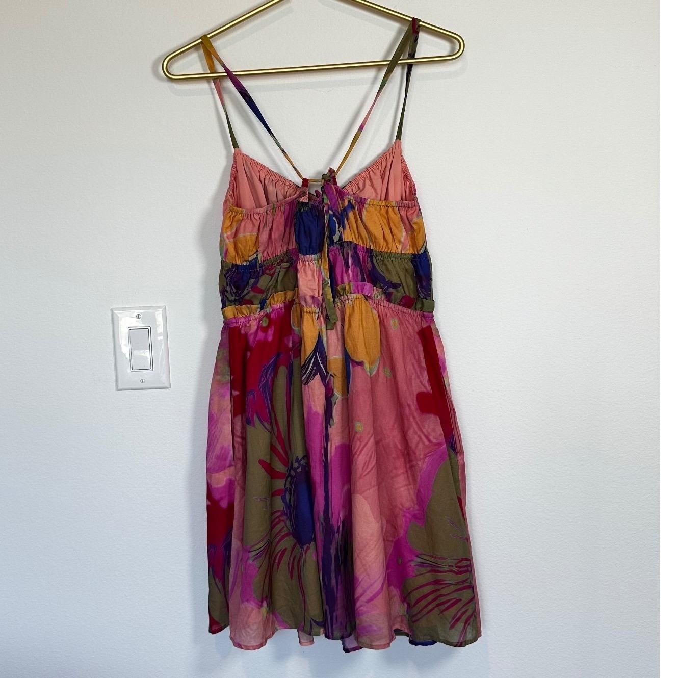 Steve Madden Floral Pink Cotton Summer Vacation Apparel Women’s Heather Dress
