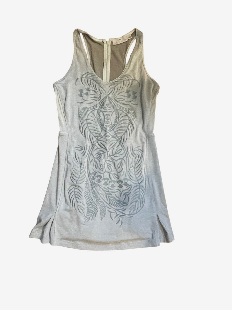 New Stella McCartney for Adidas seafoam green bkue knit embroidered mini dress M