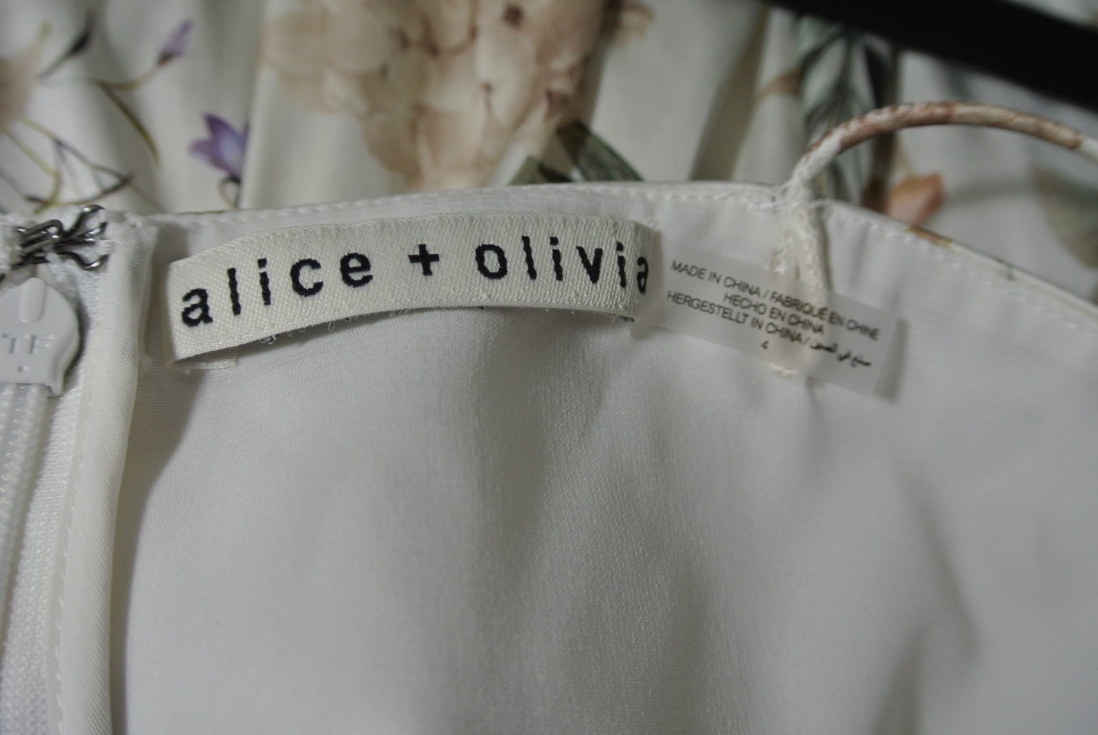 NEW, Alice + Olivia Julietta Slip Mini Dress Multicolor Size 4 #MD2275