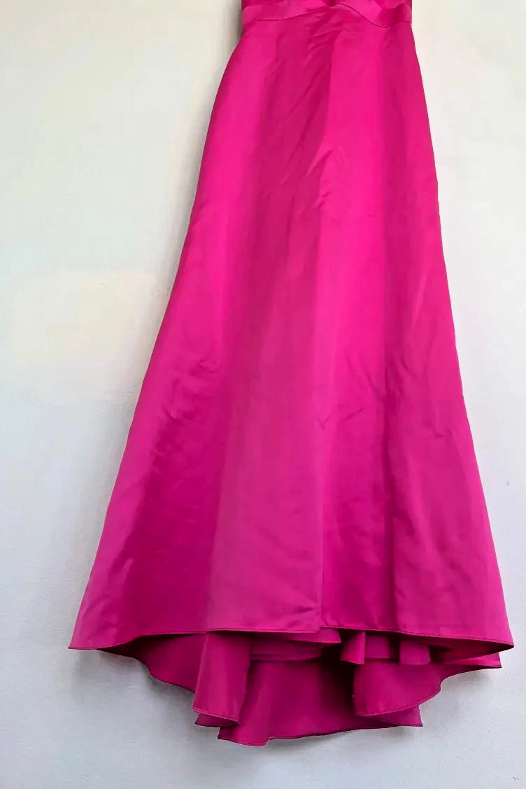 Alfred Angelo Fuschia A-line Sleeveless Gown, Defined Waistline US 8 65″