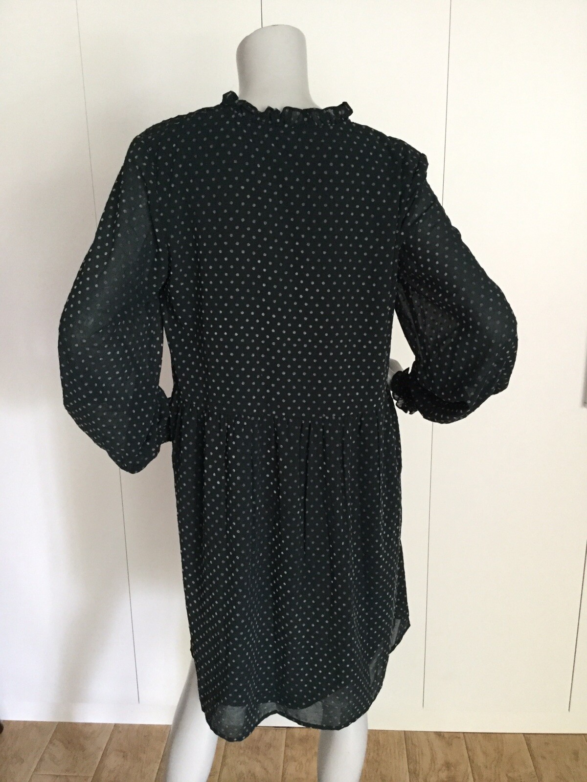 B.Young Swing Polka Dot Teal/Silver Dress Size 10