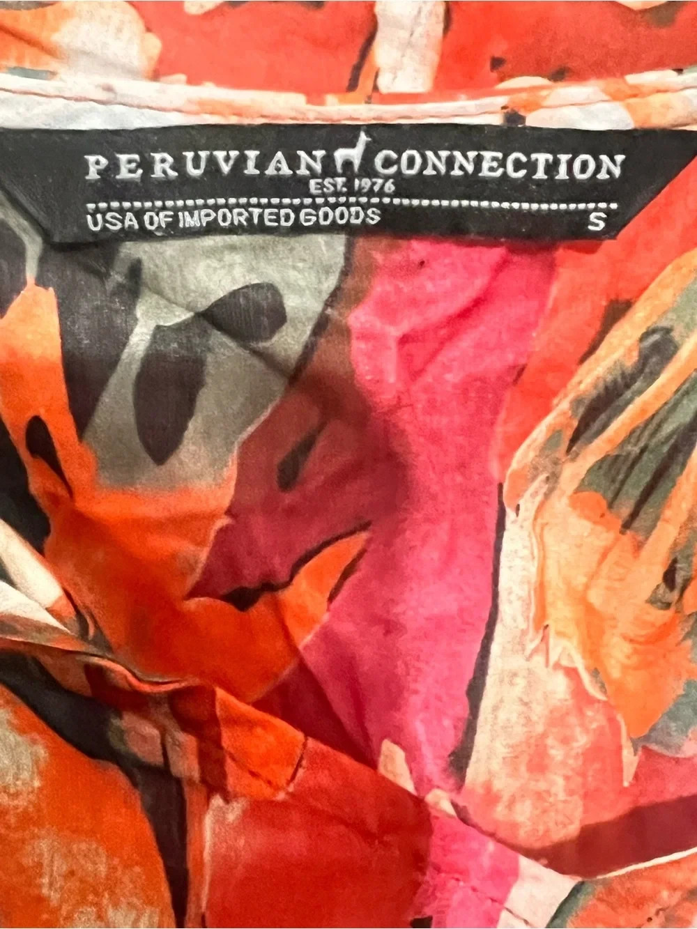 Peruvian Connection Solana Maxi Dress in Rouge, Size S, Excellent Condition