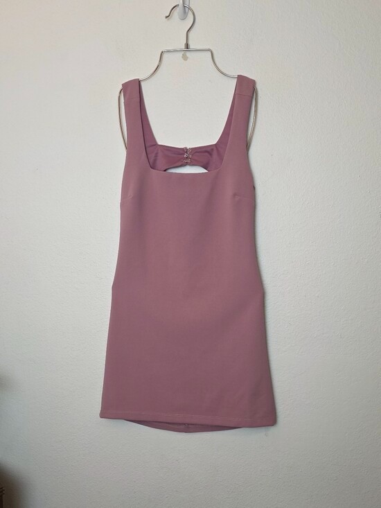 Lulus Sz Medium Back Up On It Pink Backless Bodycon Mini Dress Party Baby Shower