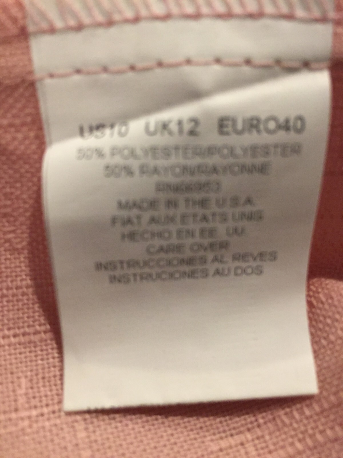 Leslie Fay Button-down Dresses, SZ 10 Pink, Open X-trim on sleeves & Hem Vintage