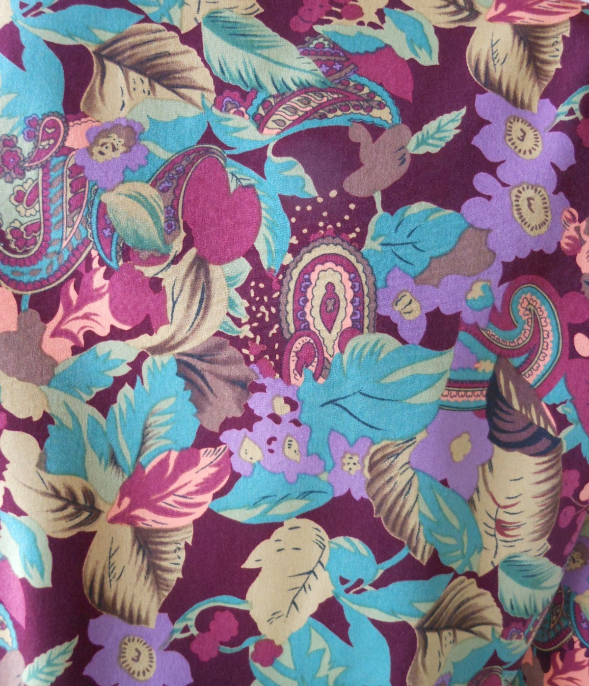 Nancy Crystal Dress Size 8 Fall Leaf Print Button Front Cottage Boho
