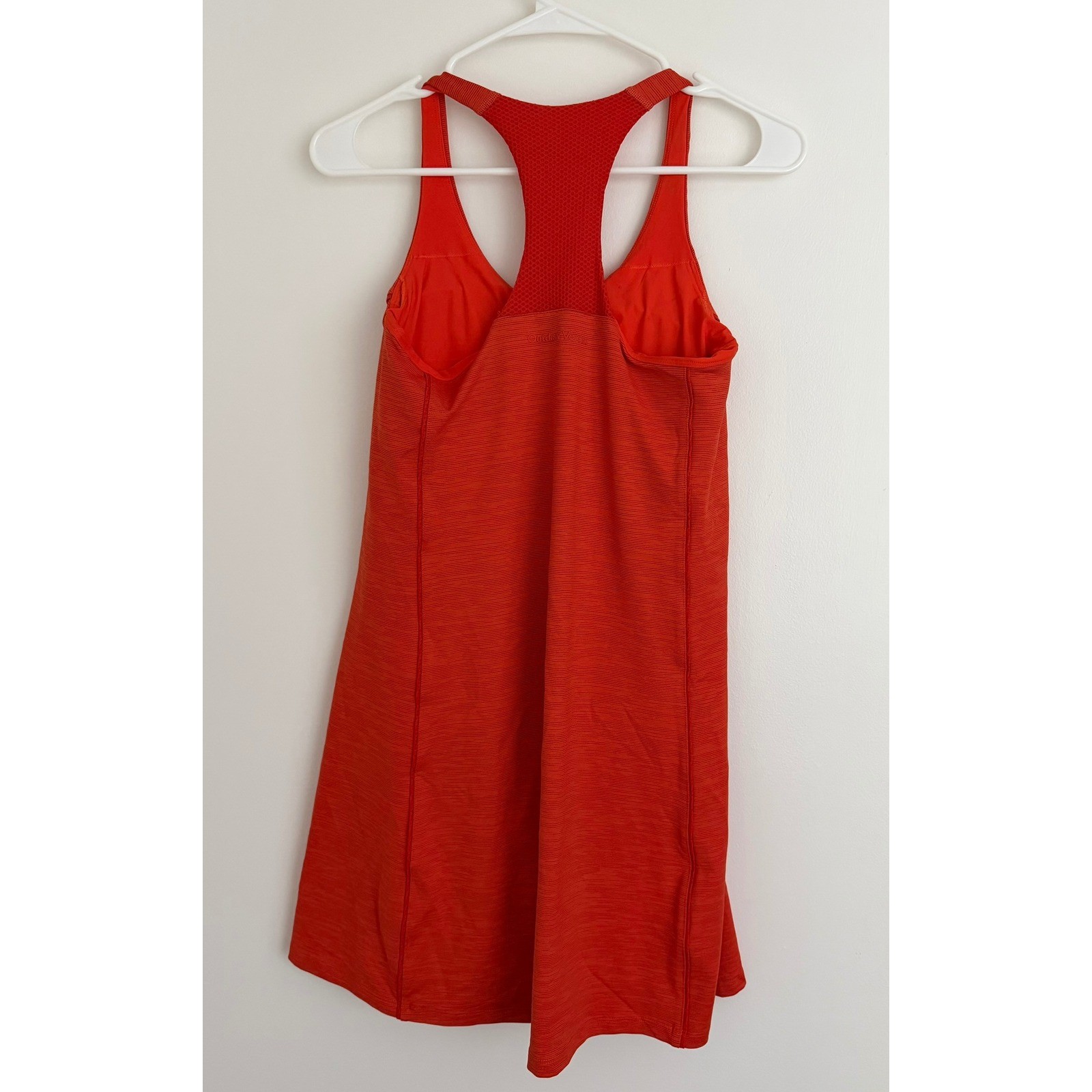 Outdoor Voices Exercise Dress Orange Racerback Mesh Athletic Mini Dress Medium