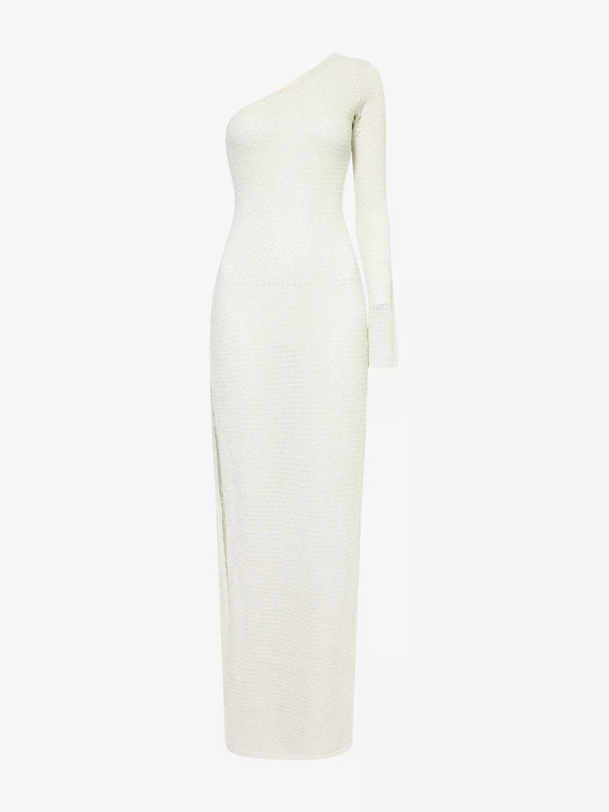 MONDAY SWIMWEAR Palermo On-Sleeve Knitted Maxi Dress Ivory Size 12 RRP £202 NEW