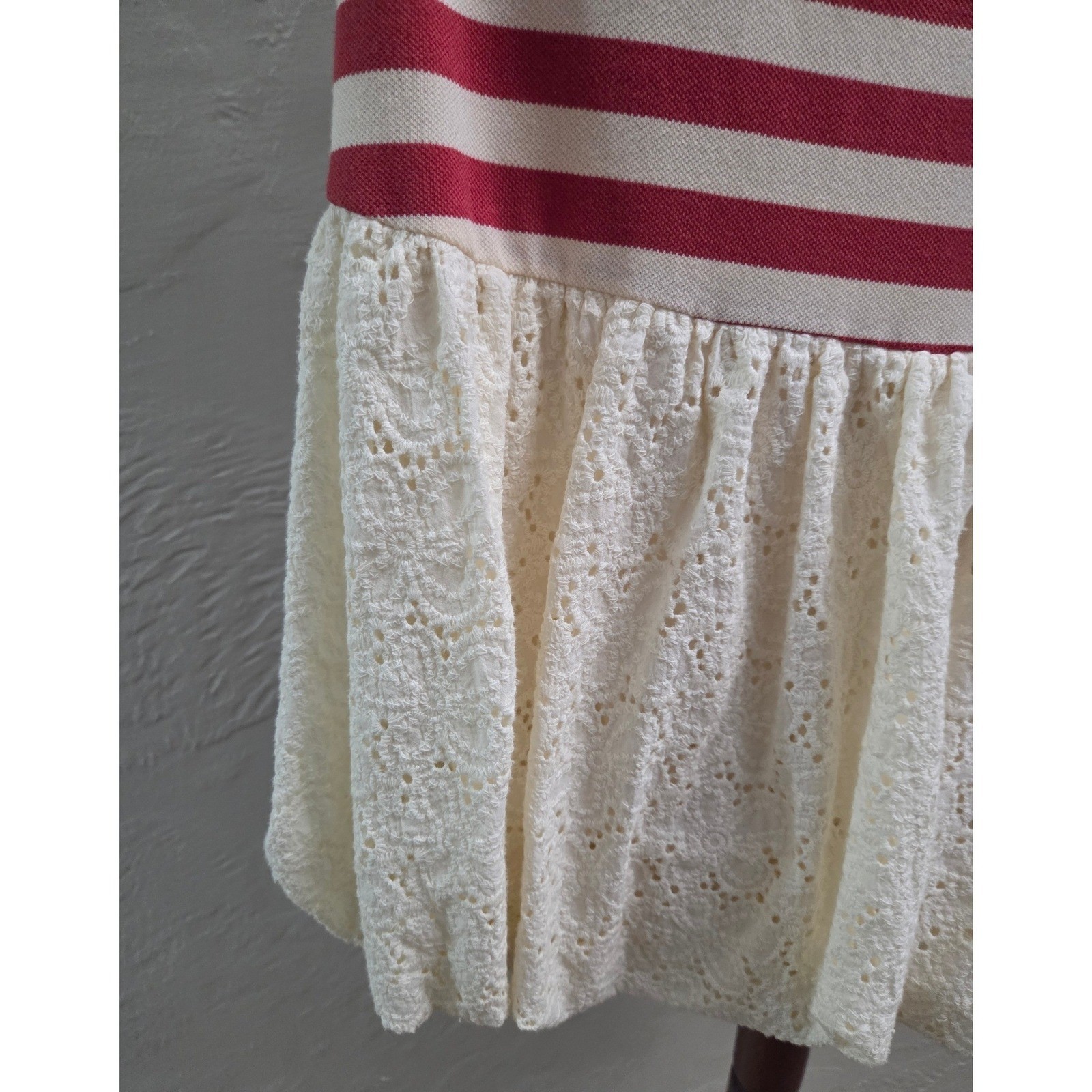 D235. Striped Strapless Bubble Hem Mini Dress