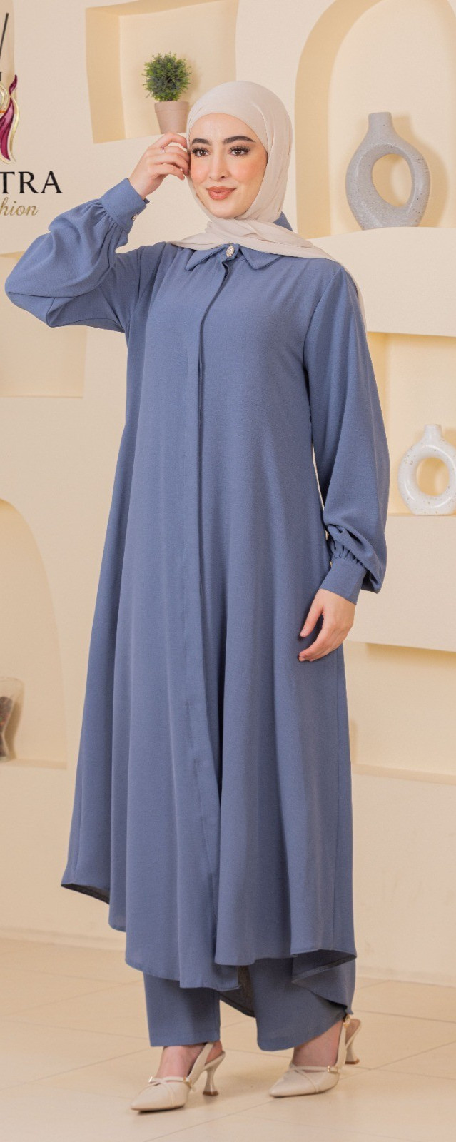 Women’s Modest Islamic 2piece Blue Suit Pro Jessica PLUS SIZE