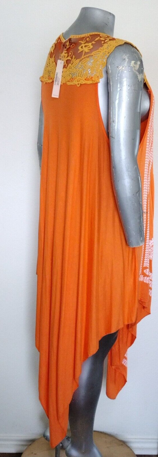 NWT Step in Style Asymmetrical Mandala Dress Size XXL Studded crochet Sleeveless