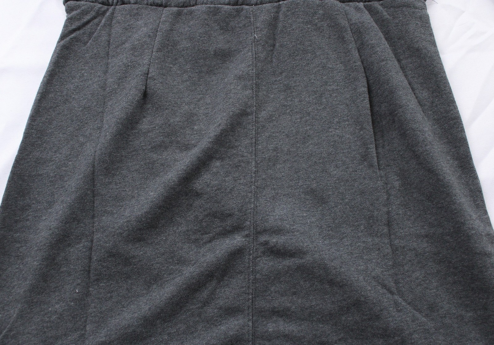 Loft Women’s Long Sleeve Terry Side Pleated Mini Dress EJ3 Charcoal Medium