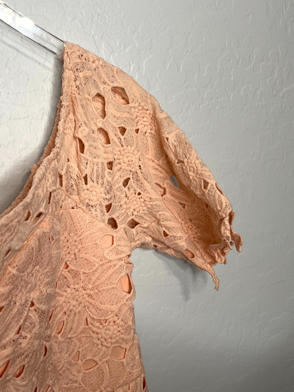 BOOHOO Botique Off Shoulder Lace Blush Skater Dress Size 14 NWT