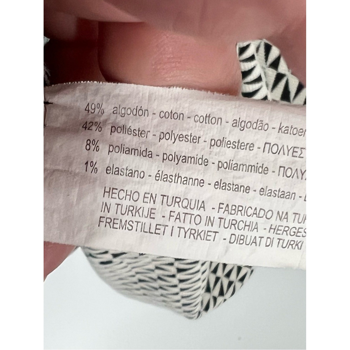 Zara Trafaluc Black & White Geometric Textured Mini Dress Size Large