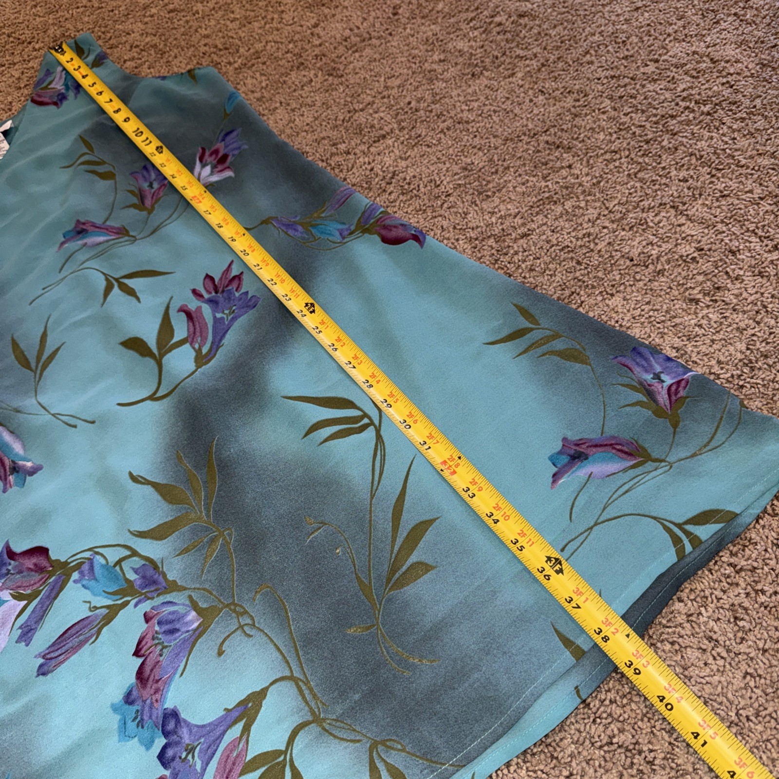 Vintage Size 14 Wild Thyme Dress Women’s Lined Floral Chiffon