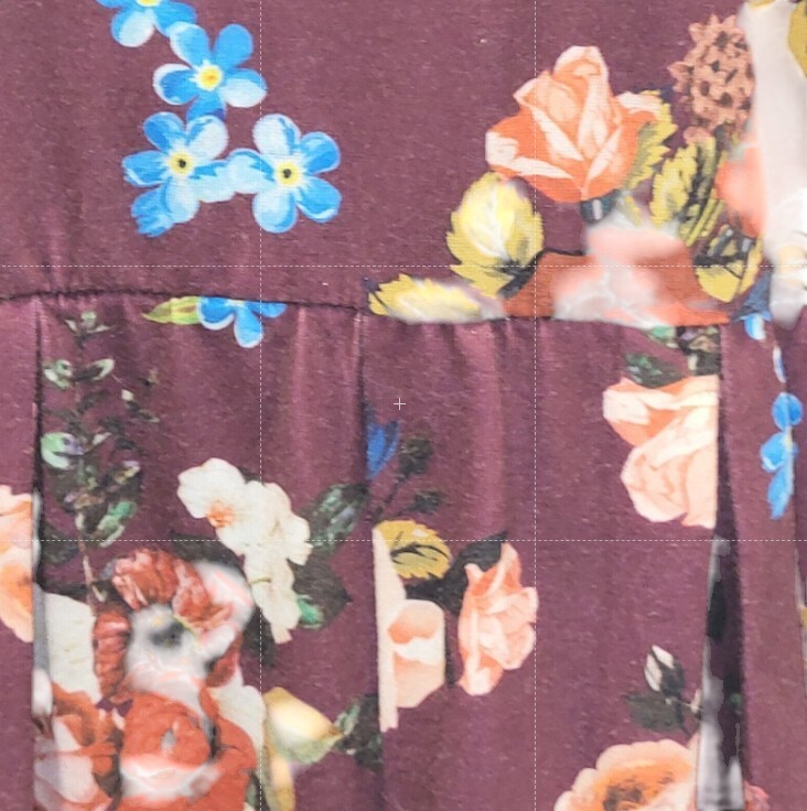 Bluetime Medium Red Floral Swing Dress Pullover Cotton Blend Stretch Waist BOHO