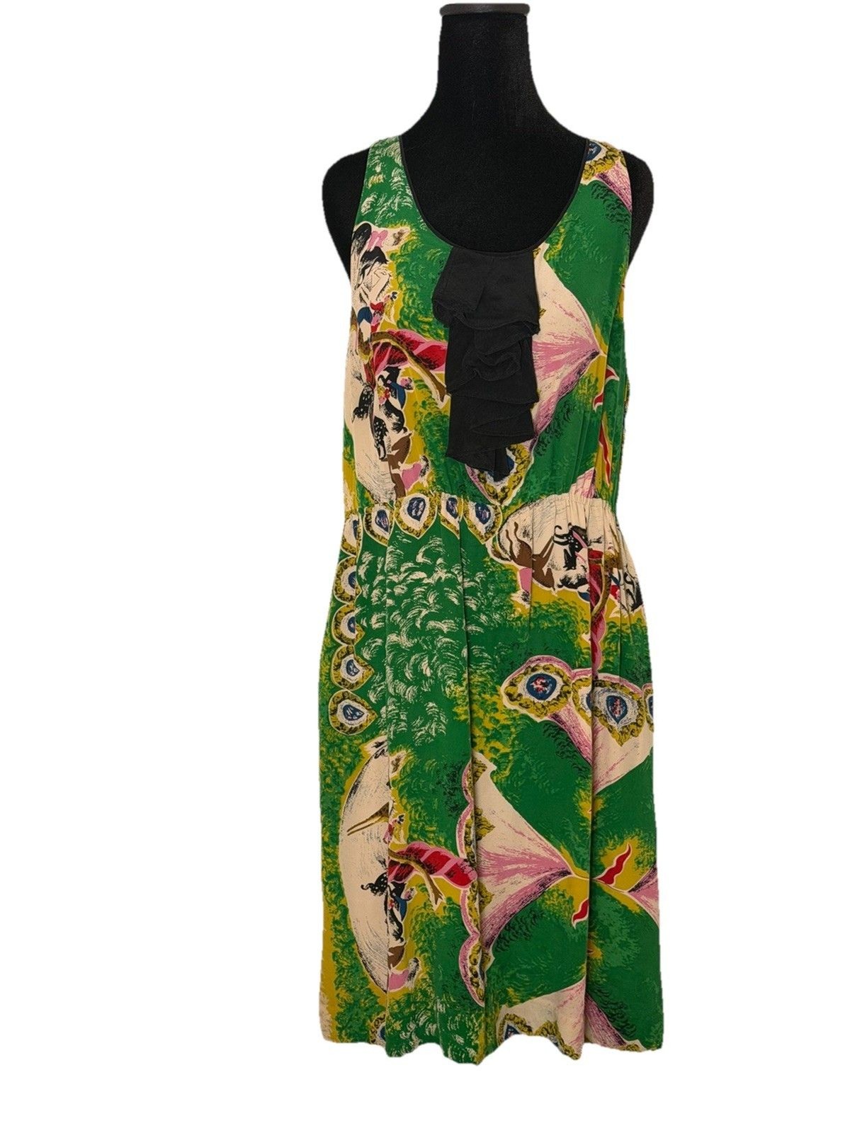 Moulinette Soeurs Womens Panoply Carousel Horse 100% Silk Anthropologie Sz 12