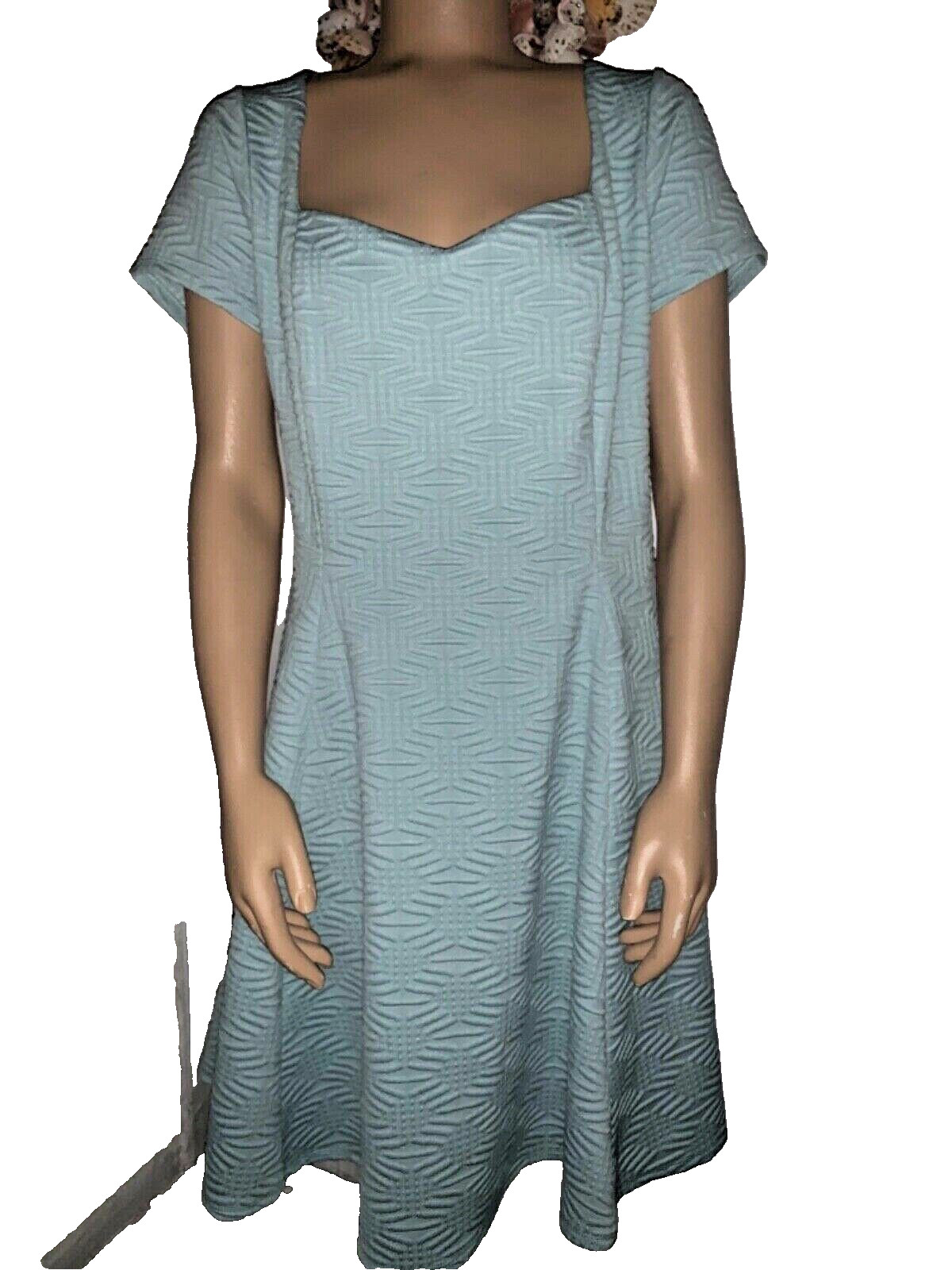 Torrid autumn winter women’s plus size2X green blue geometric solid Nice and New