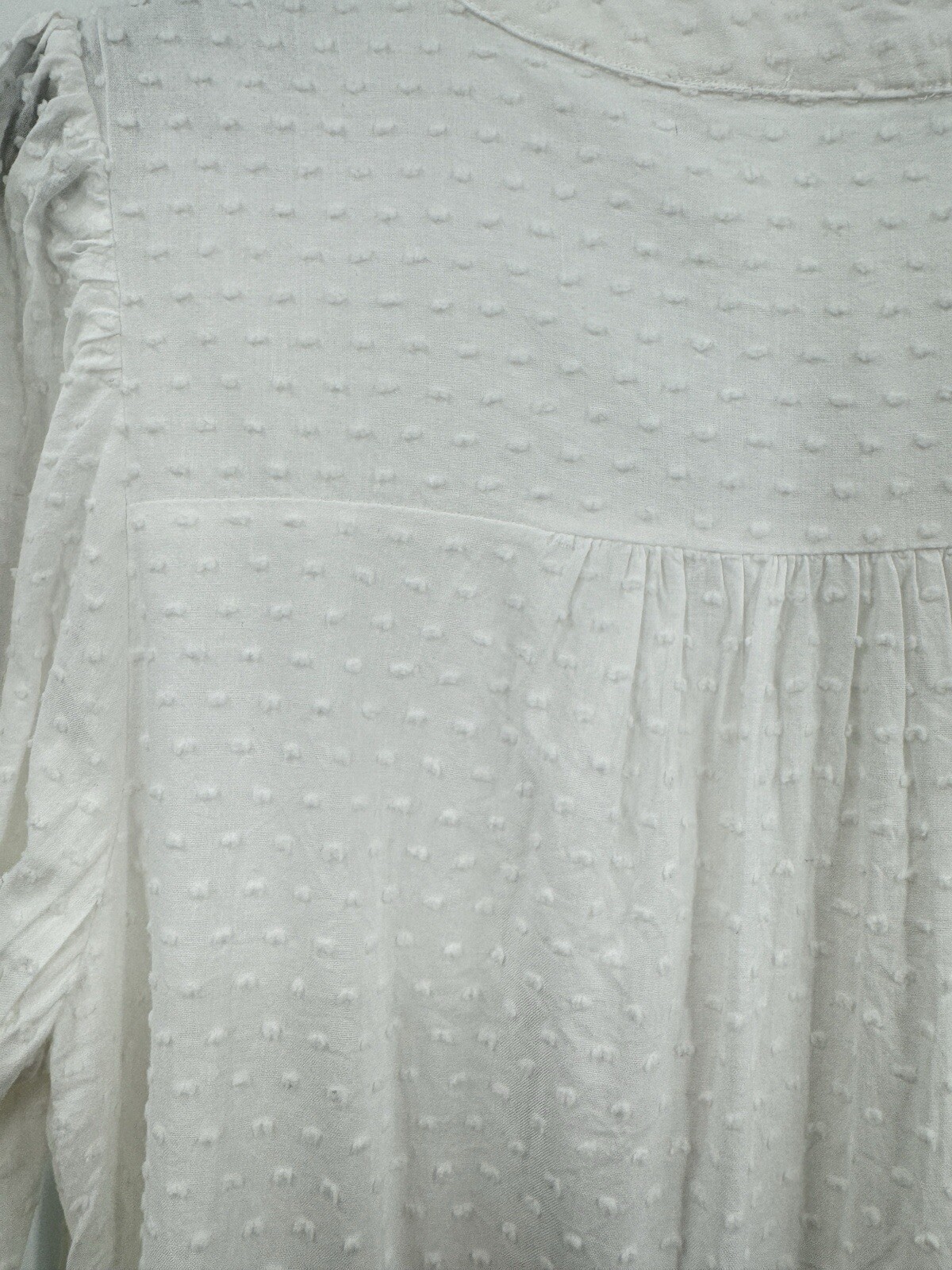 Pomander Place by Tuckernuck White Long Sleeve Swiss Dot Kenzo Mini Dress sz S p