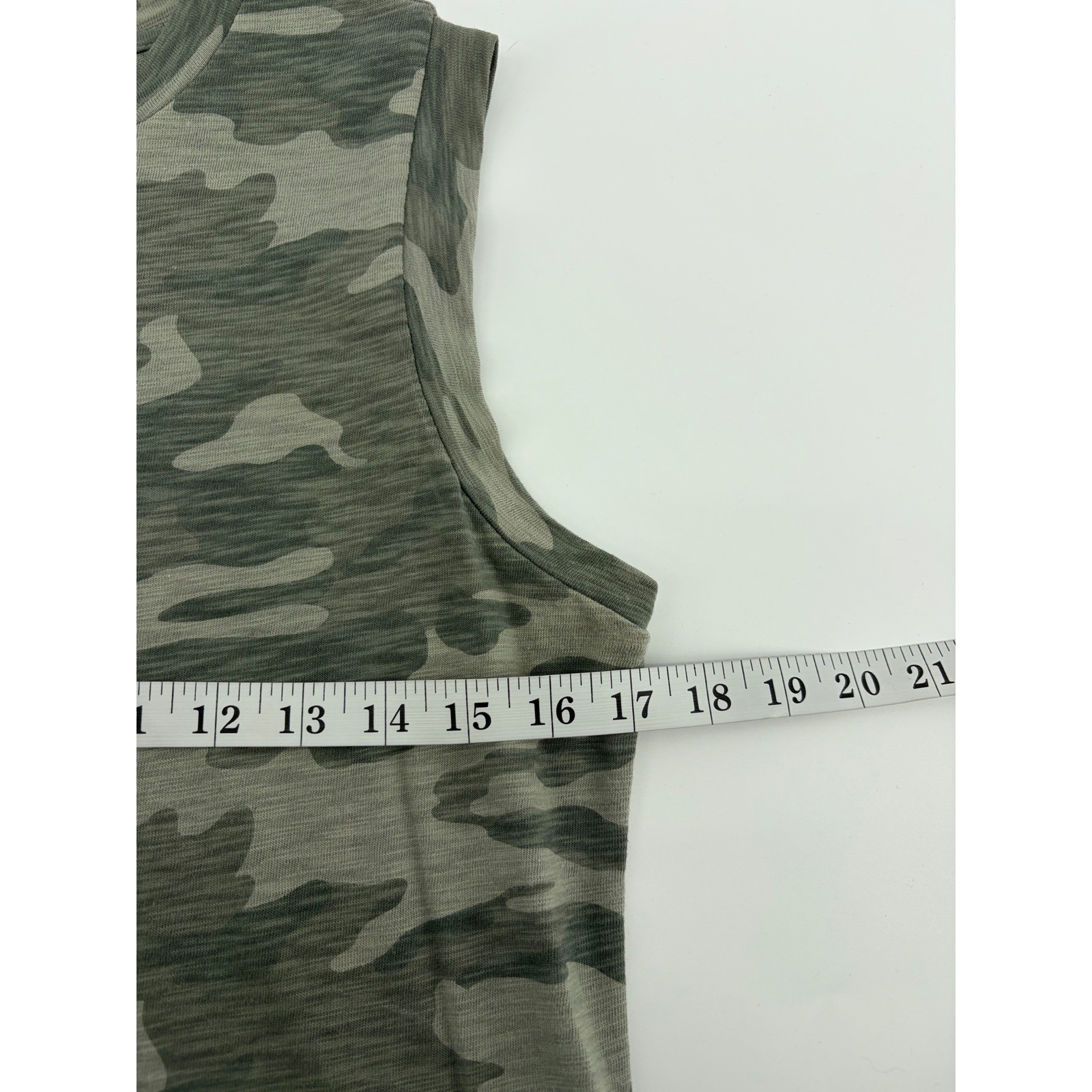 Universal Thread Size Small Green Camo Sleeveless Cotton Slub Maxi T-Shirt Dress