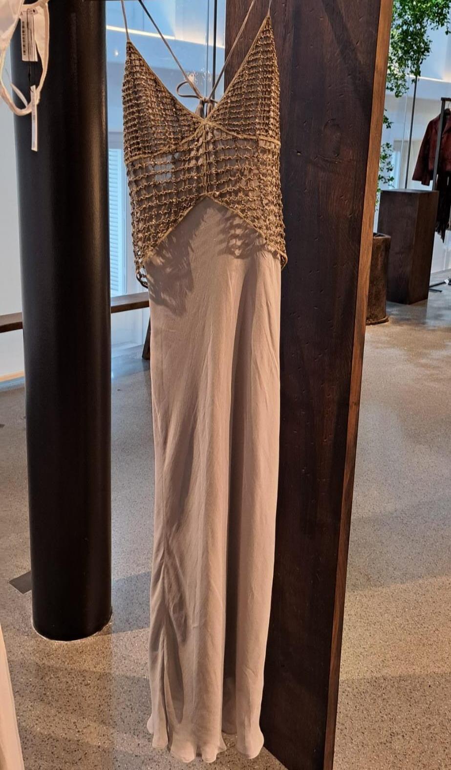 ZARA BNWT 2025. BLUE GREY JEWEL DRESS BEADED GEORGETTE VISCOSE. 6895/508/819