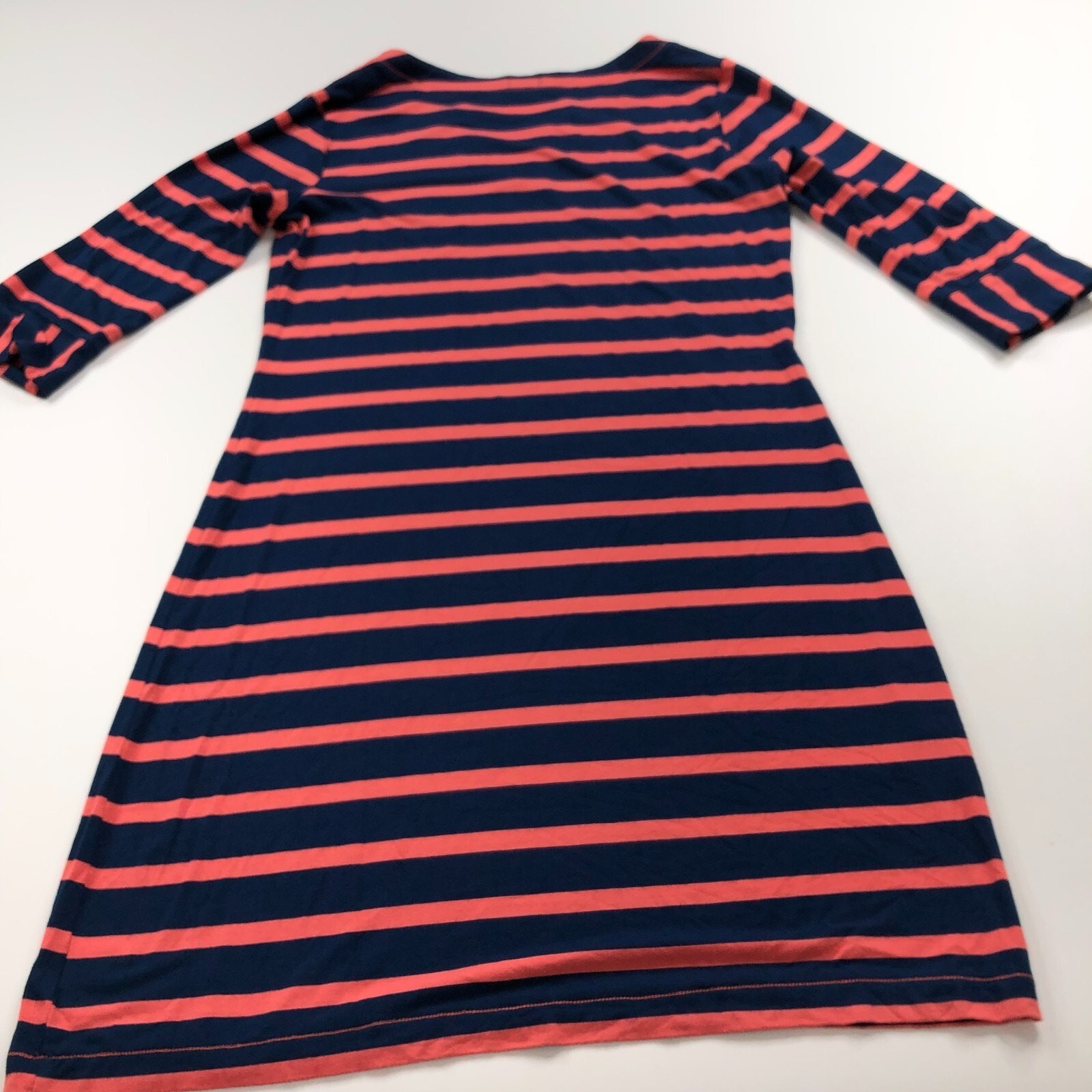 Hatley Medium V-Neck Long Sleeve Women’s Above Knee Dress Blue Orange