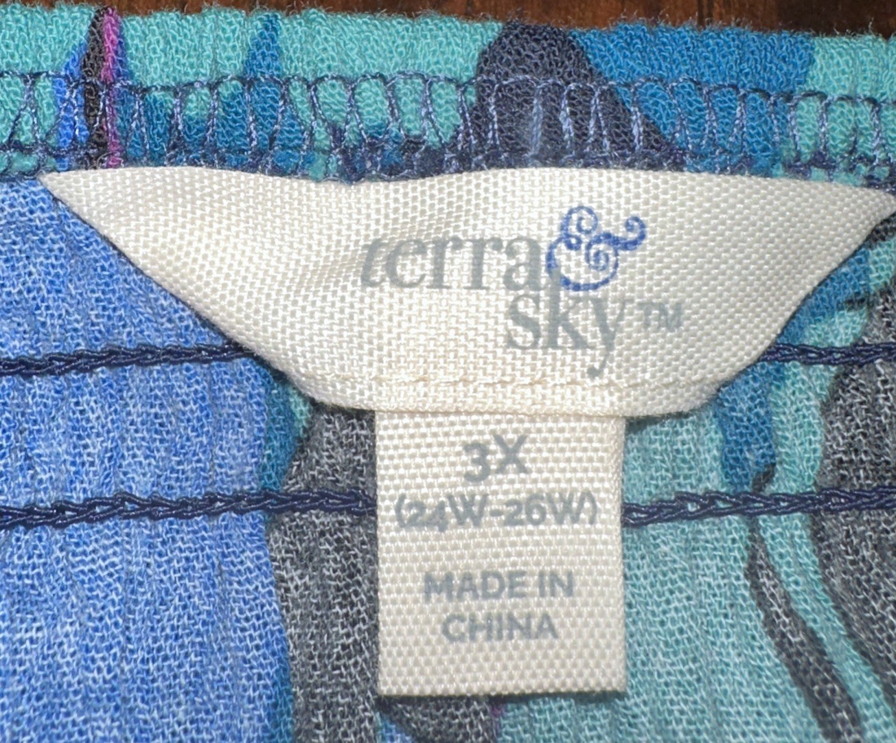 Terra & Sky Women’s Plus Size Pleated Tiered Dres 3X Long Sleeve Multicolor NWT