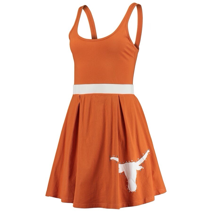 NWT University of Texas Lonhorns Sz M Tailgate Open Cutout Back Collegiate Dress