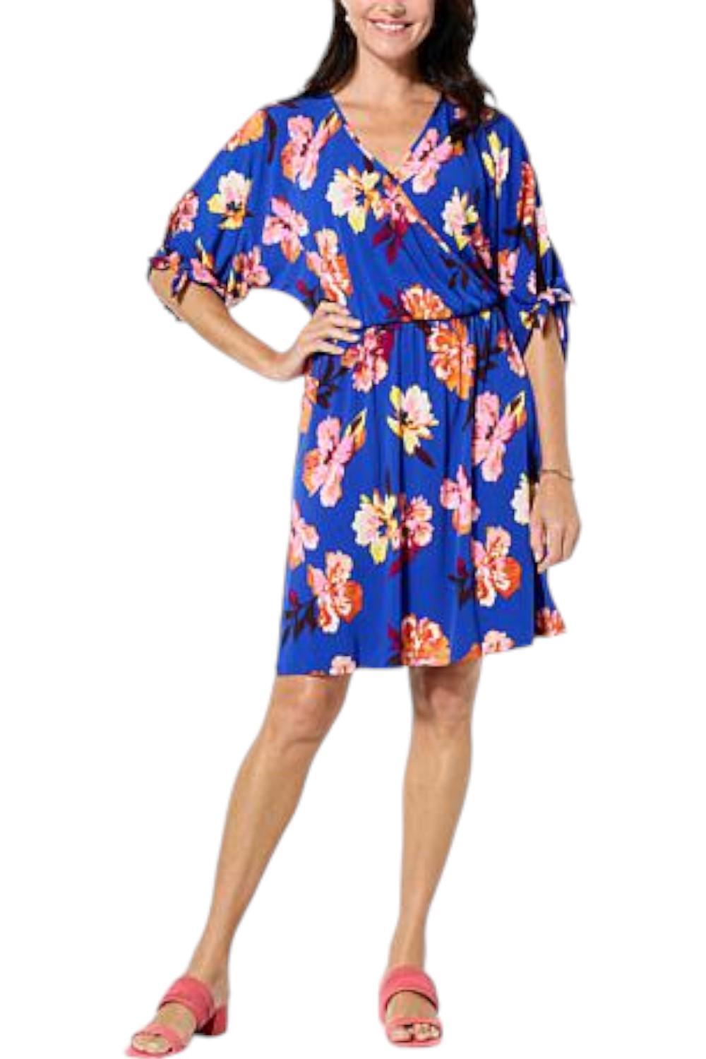Colleen Lopez Knit Endless Summer Dress Sapphire Floral